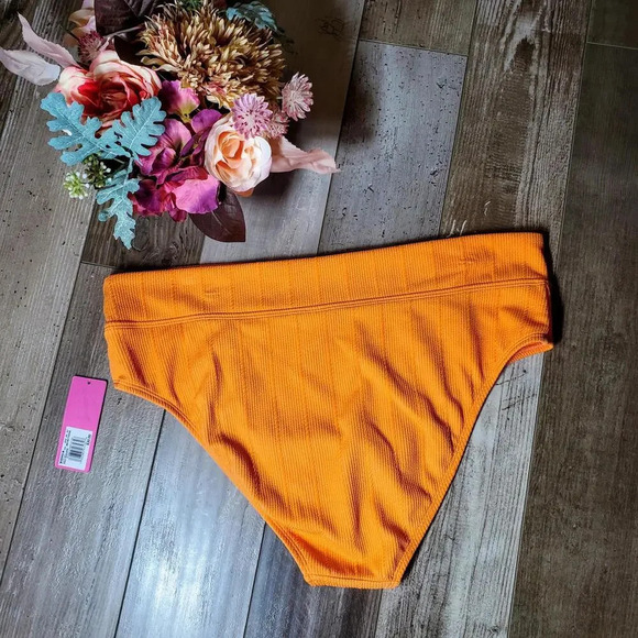 NWT Juniors' Ninety-Nine° Nectarine Banded High Waist High Leg Swim Bottoms XXL - Picture 13 of 15